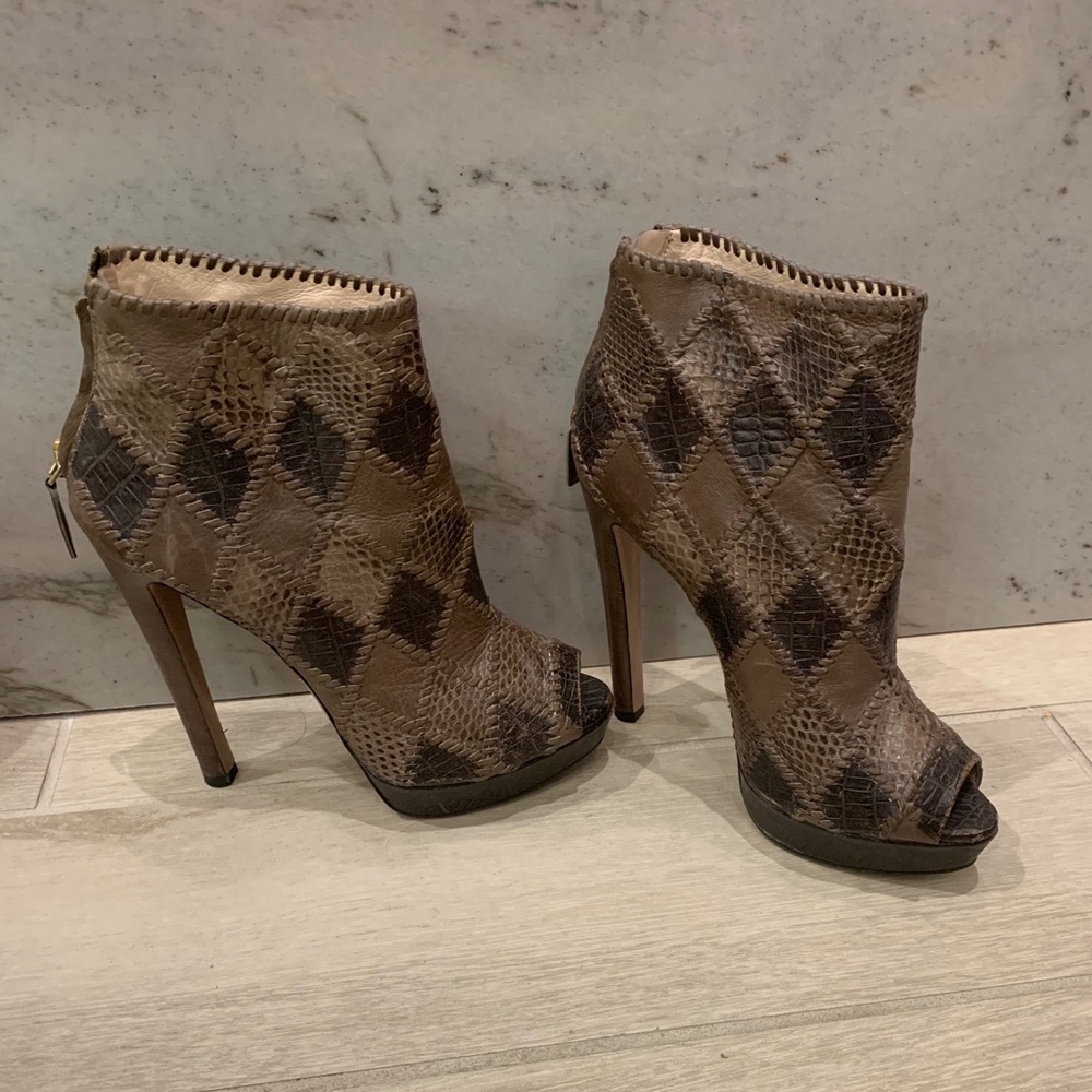 Prada snakeskin booties